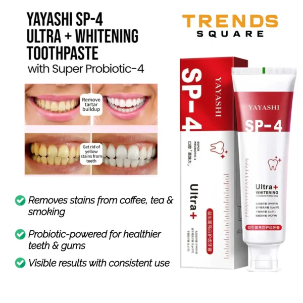 Yayashi SP4 Oral Care Probiotic Whitening Toothpaste 120g - Image 7
