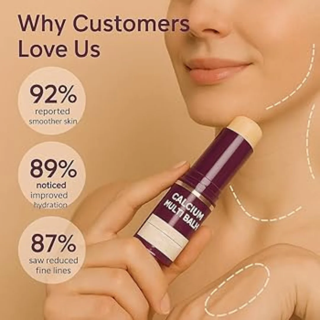 Calcium & Collagen Balm Stick | Remove Wrinkles, Smile Lines & Gives Hydration & Glow - Image 6