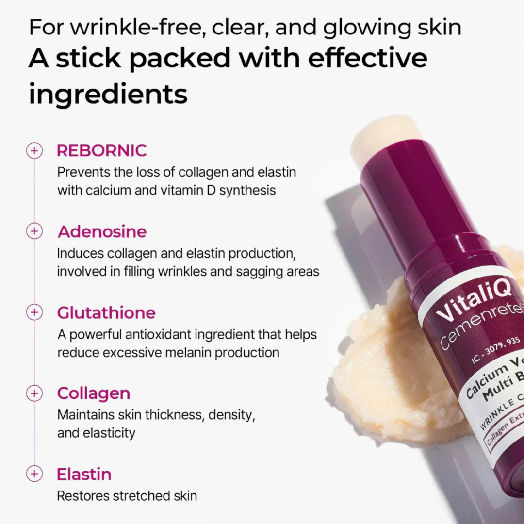 Calcium & Collagen Balm Stick | Remove Wrinkles, Smile Lines & Gives Hydration & Glow - Image 15