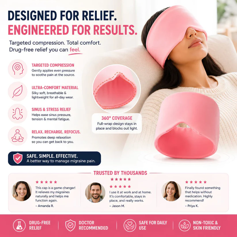 Migraine Pain Relief Cap – Hot & Cold Therapy Headache Relief Solution - Image 4