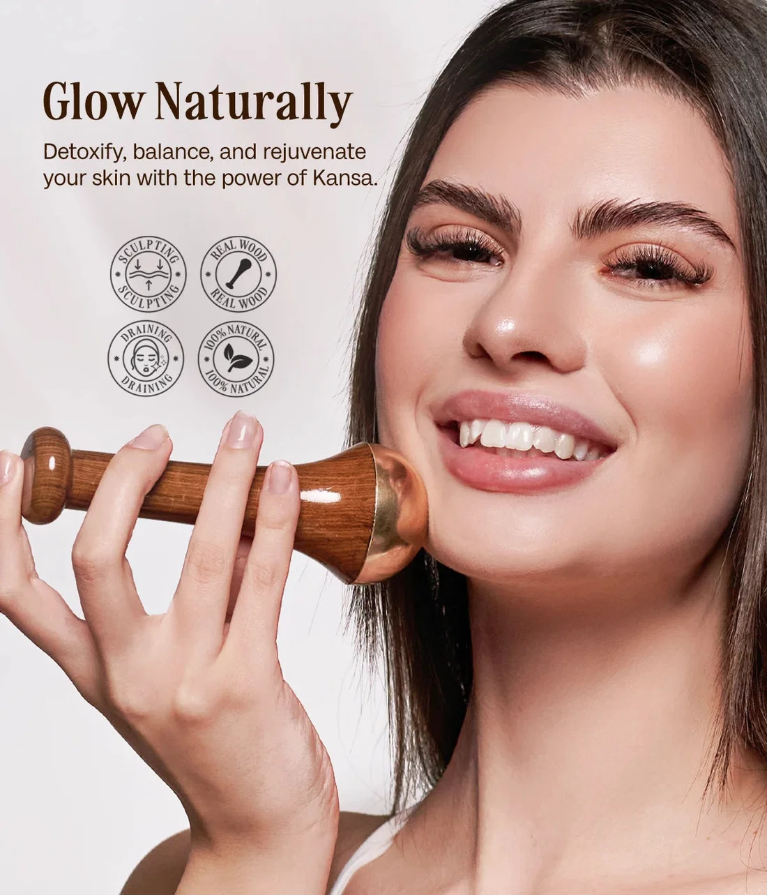 Kansa Wand 2-in-1 Ayurvedic Massager – Face, Body & Foot | 100% Bronze - Image 10