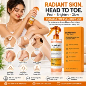 Dr. Melaxin Kojic Acid & Turmeric Body Peeling Spray – Exfoliating & Glow Care