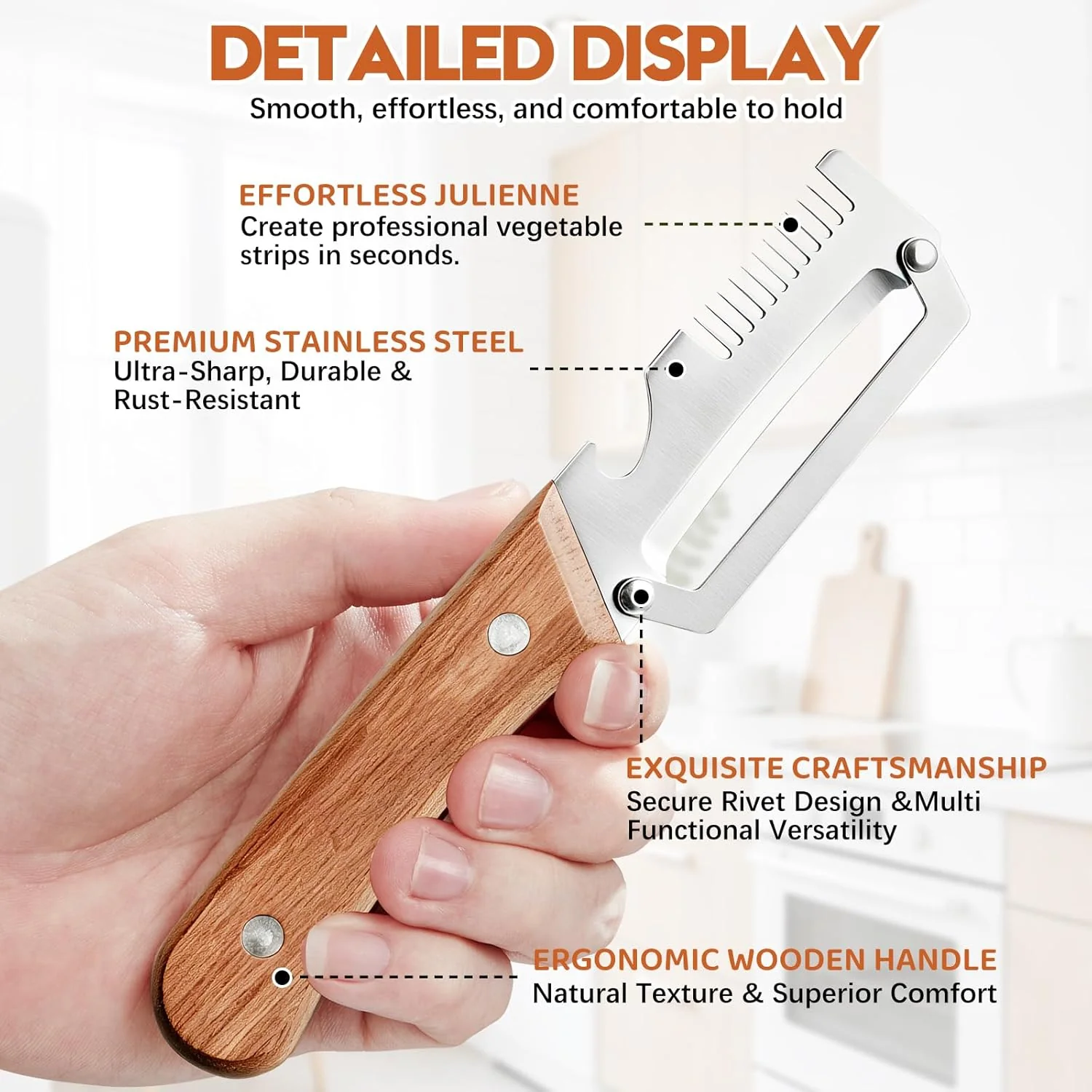 3 IN 1 Ultra Sharp Vegetable Peeler & Cutter - Image 2