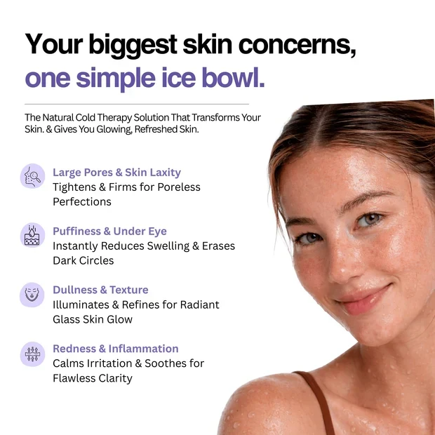 Silicone Ice Cube Bowl for Ice Facial & Cold Therapy - Image 5