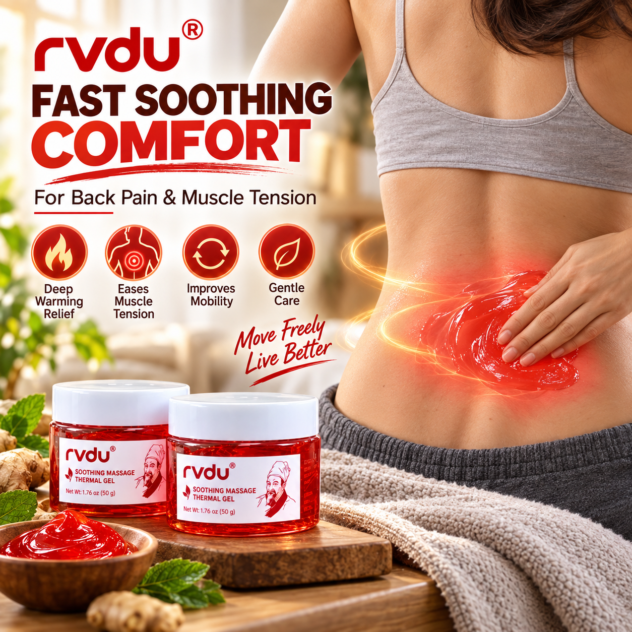RVDU Massage Thermal Gel - For Quick Pain Relief - Image 3
