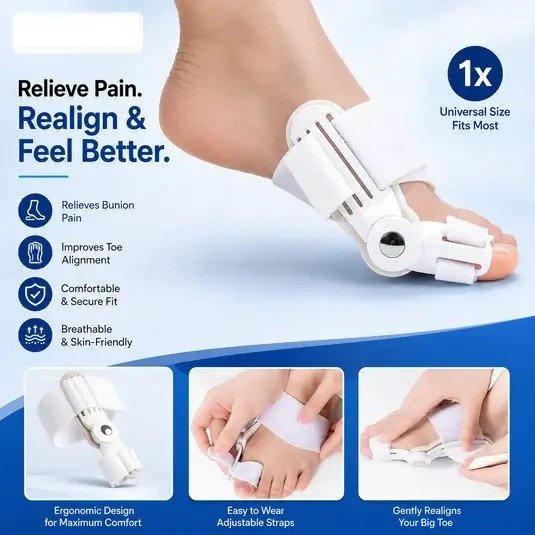 Pain Relief Bunion Toe Corrector - (IMPORTED W/O KNOB) - Image 6