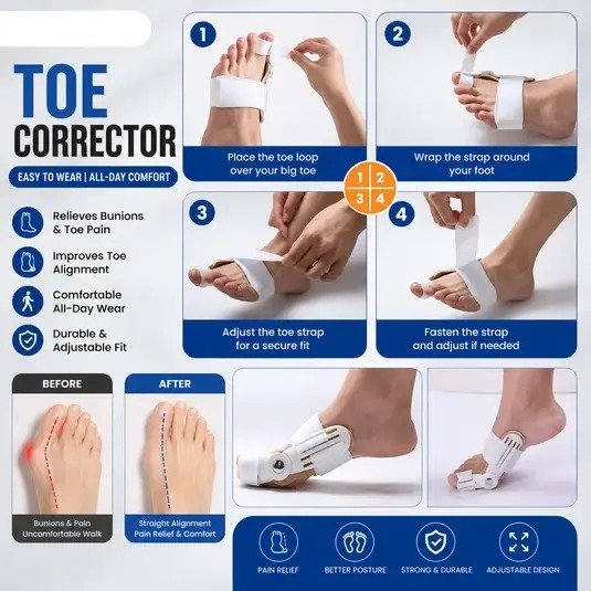 Pain Relief Bunion Toe Corrector - (IMPORTED W/O KNOB) - Image 4