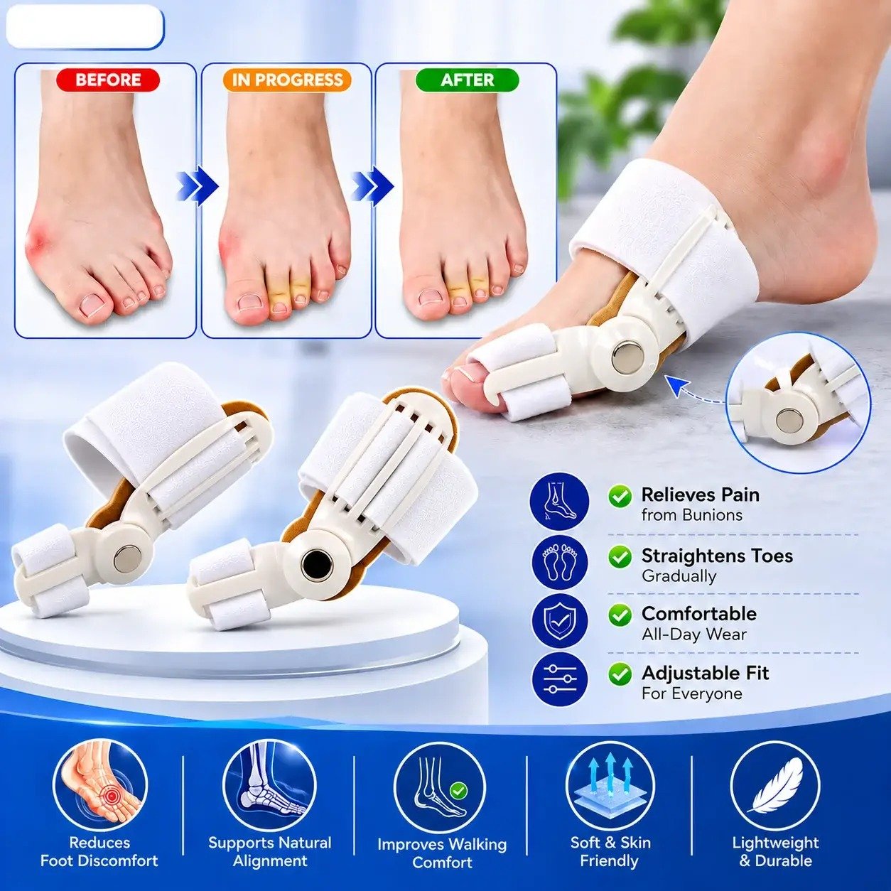Pain Relief Bunion Toe Corrector - (IMPORTED W/O KNOB) - Image 3