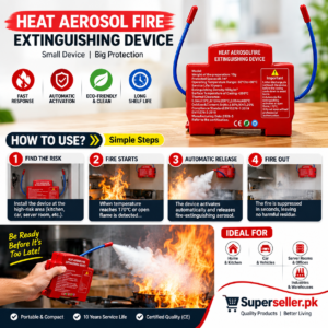 Self-Activating Aerosol Fire Extinguisher for Electrical Cabinets, Control Panels, Server Rooms & Machinery