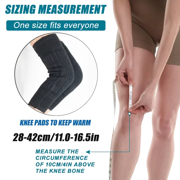 2 Piece UltraSoft Thick Warm Wool Kneepad for Women Men - Image 2