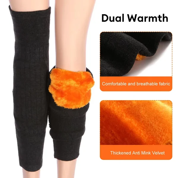2 Piece UltraSoft Thick Warm Wool Kneepad for Women Men - Image 5